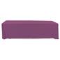 Purple polyester table cover with flame retardant material 