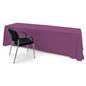 This purple single sided custom table throw has four equal sides