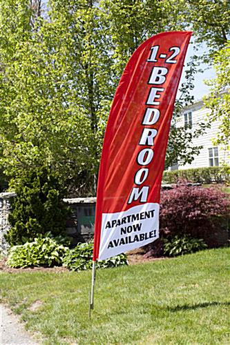 1-2 BEDROOM Red Sail Flag for Use Outdoors