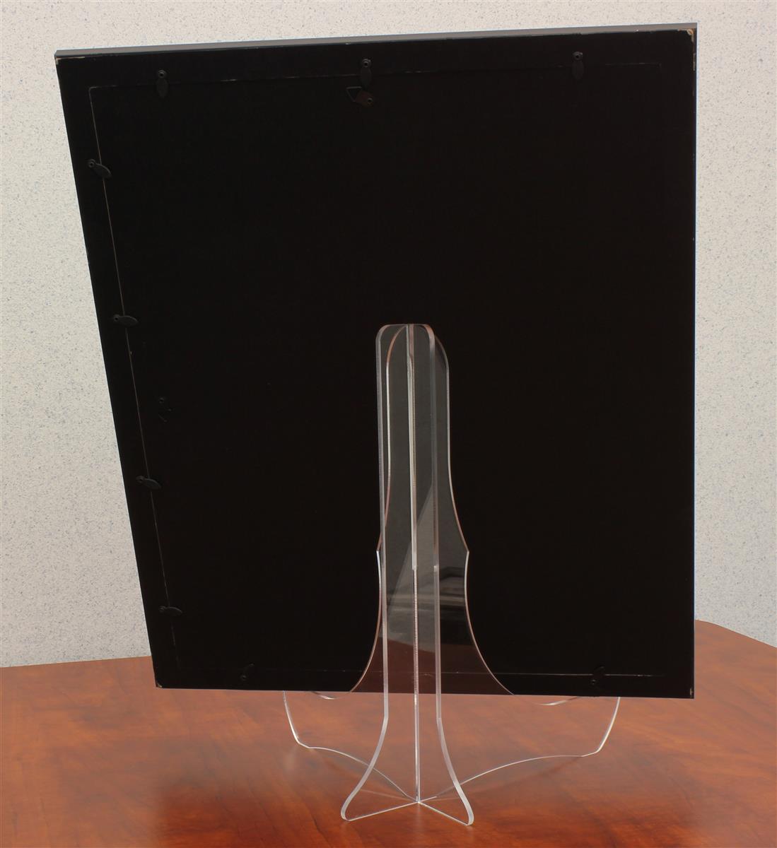 10cm-25cm Black & Clear : Plate Modern Display Stand /Easel Photo 4" to 10" 