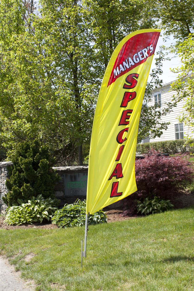 GROUND SPIKE USA Ship Mount Stake for Feather Flutter Swooper Banner Flag Pole 