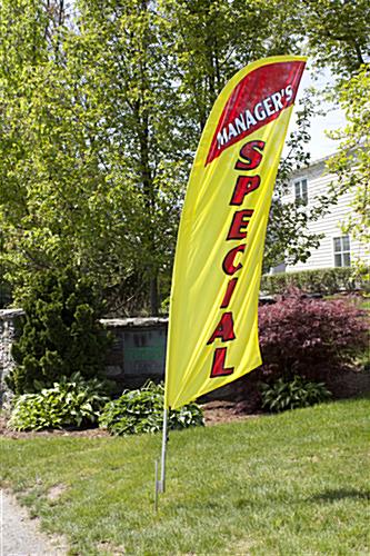 Outdoor MANAGERS SPECIAL yellow advertising flag banner