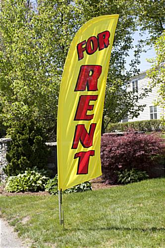 Outdoor FOR RENT Yellow Feather Flag