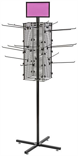 Rotating Grid Rack with 12” Pegs Includes Hook Attachments
