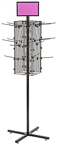 Rotating Grid Rack with 8” Pegs Includes 20 Hooks