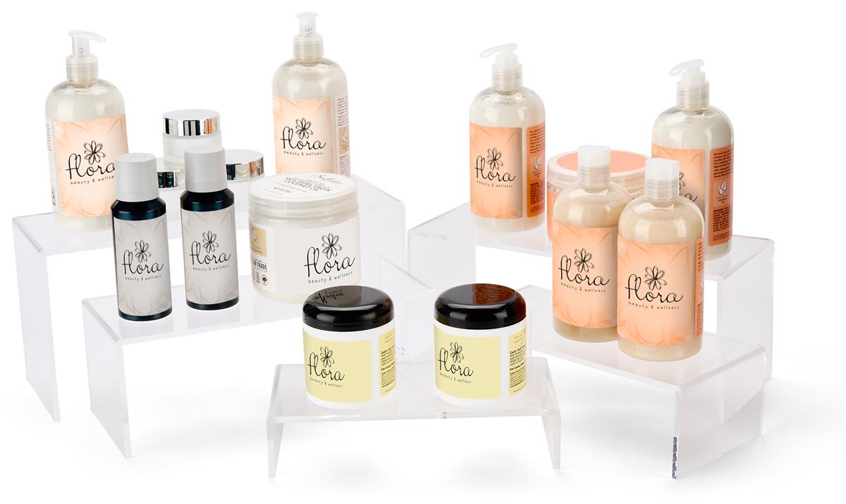 Acrylic Display Risers Retail Countertop Merchandising Stands