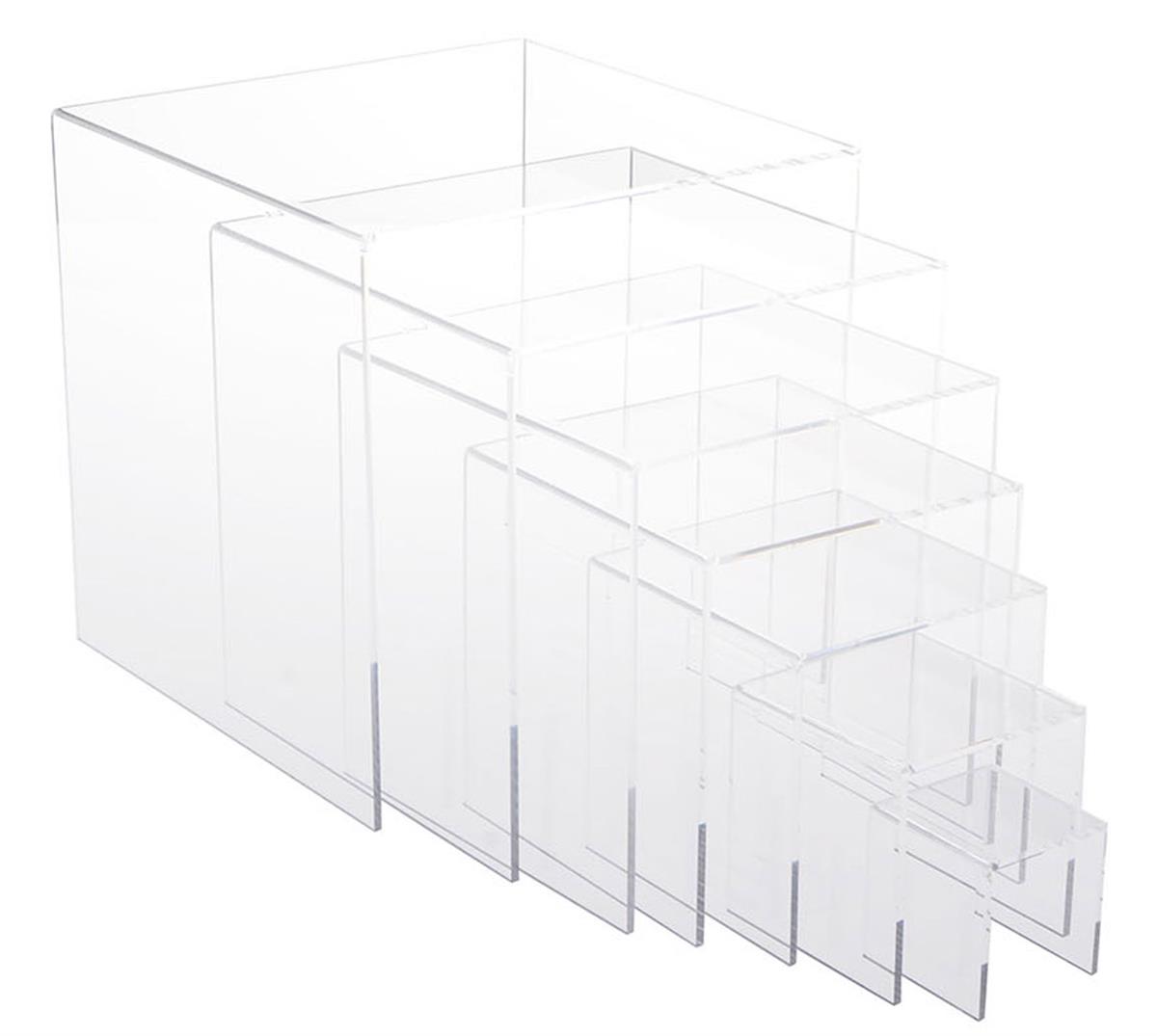 Display Risers (7) Tiered Acrylic Retail Countertop Displays