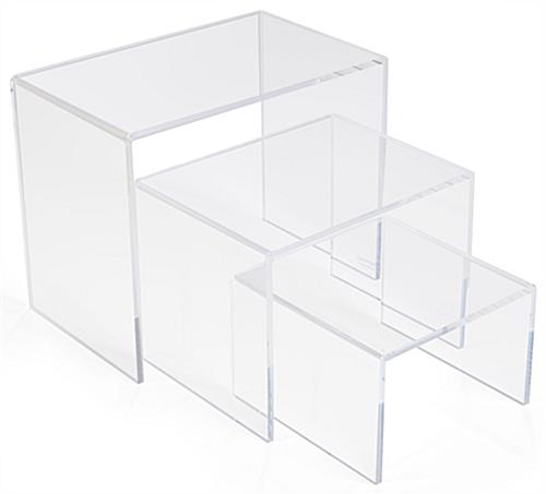 Recycled Acrylic Riser Display for Figurines | Jewelry Boxes