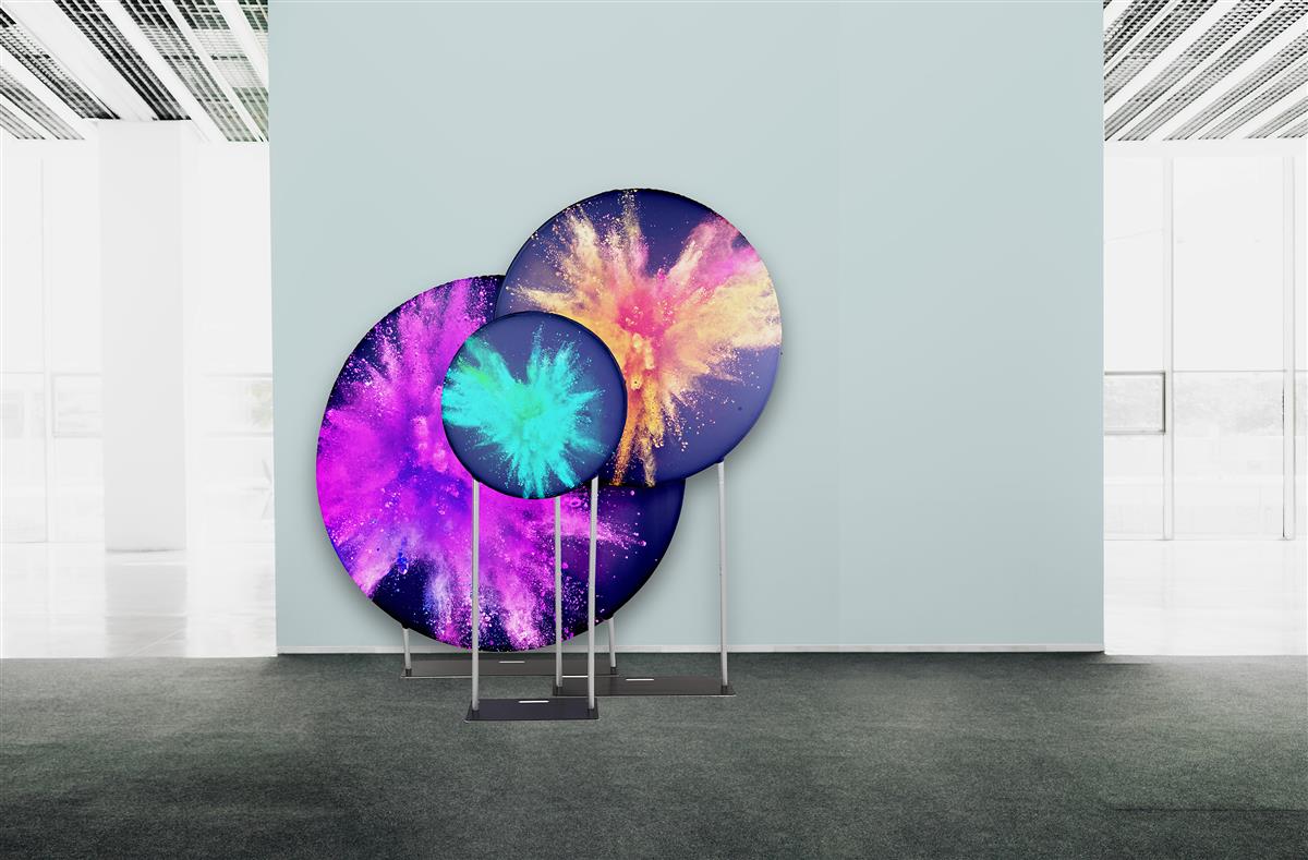 Tension Fabric Banners Round Banner Stands