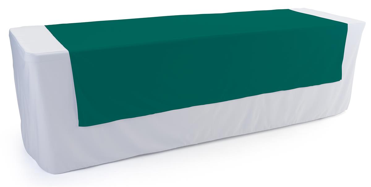 Dark green table runner made of high quality polyester 