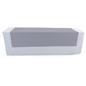 Gray table runner with flame retardant fabric