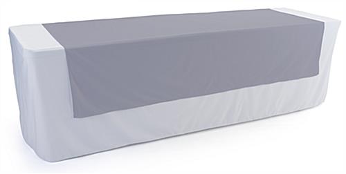 Gray table runner with 80 inch length