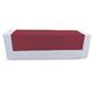 Burgundy table runner with overall width of 30 inches