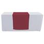 Burgundy table runner with flame retardant fabric