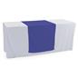 Royal blue table runner with flame retardant treatment