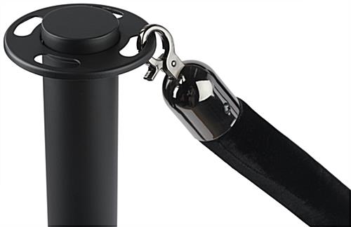 Close-Up of Black Stanchion Rope 