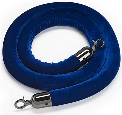 Blue Crowd Control Rope with Black End Hooks