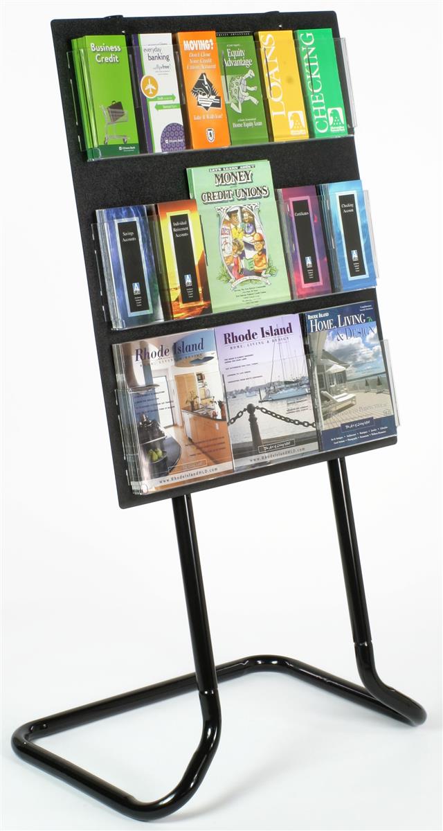 Commercial Leaflet Stand Freestanding Magazine and Brochure Rack