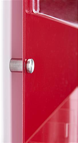 Acrylic mounted fire safety information station with steel standoffs