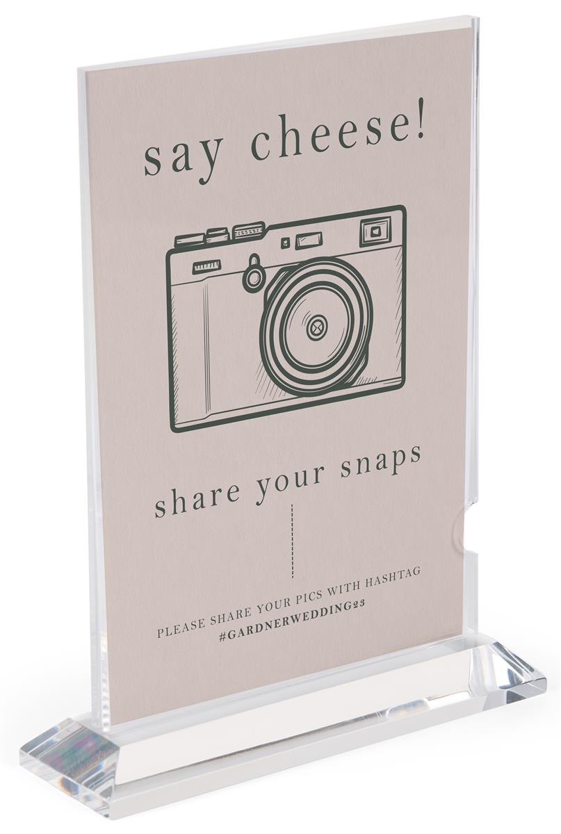 5x7 Recycled Acrylic Frame w/ Clear Base & TopLoading Design