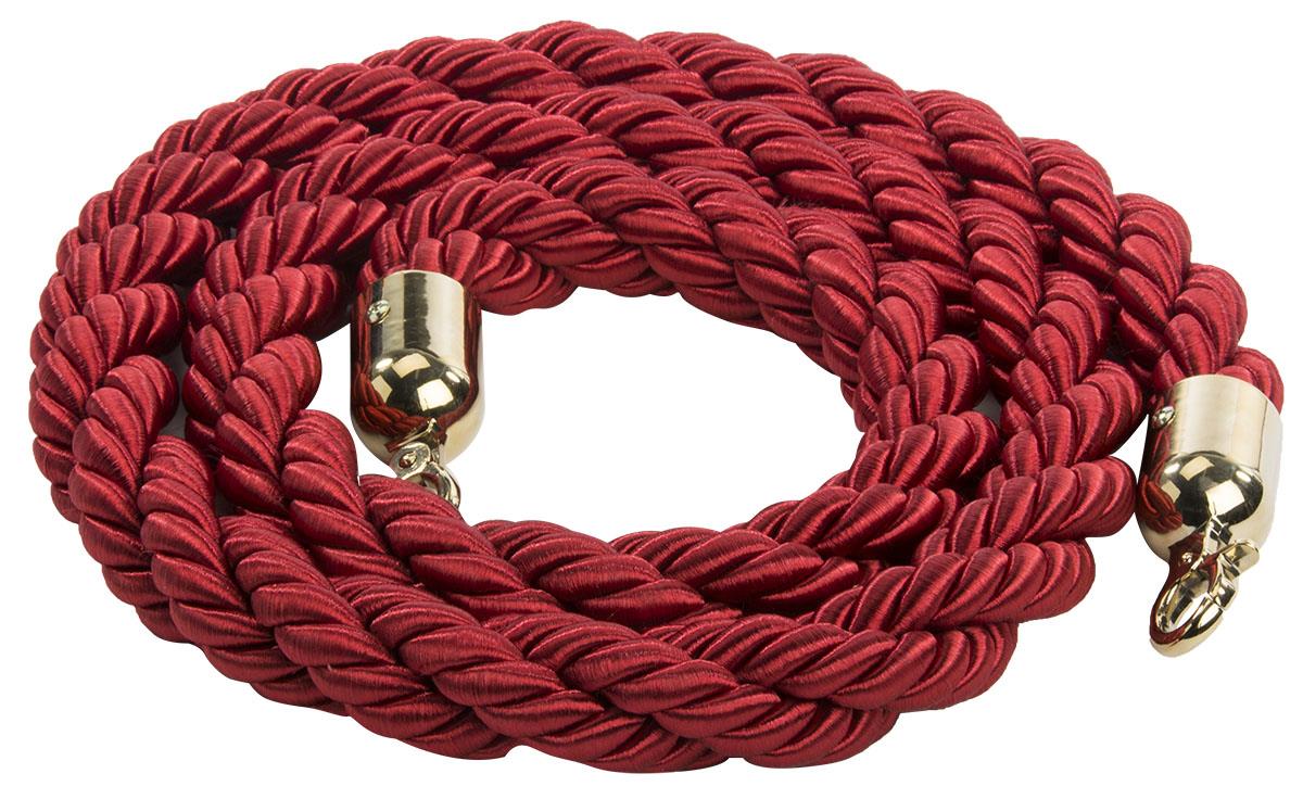 Barrier Rope Brass Hook Stanchion Cord
