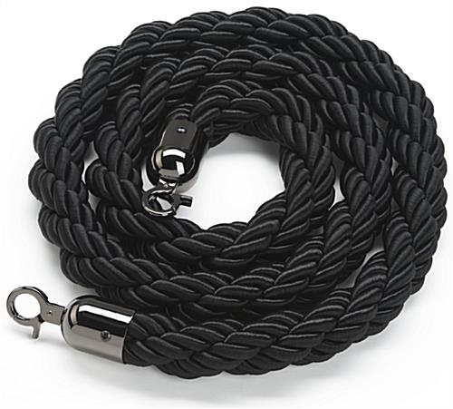 Black Twisted Nylon Rope | 6.5’ Long