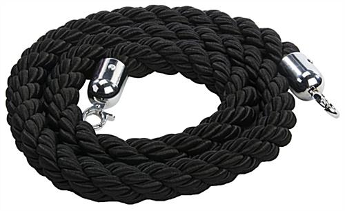 Braided Stanchion Rope With Chrome Hooks