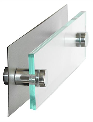Layered Standoff Office Sign with Silver Backer