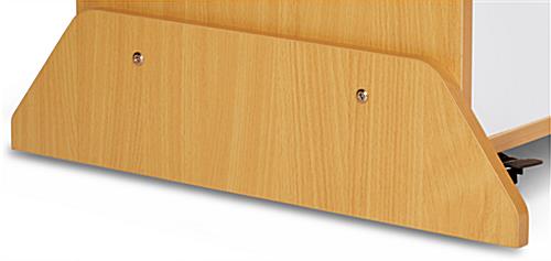 Mobile classroom bookcase with whiteboard and tip-resistant design