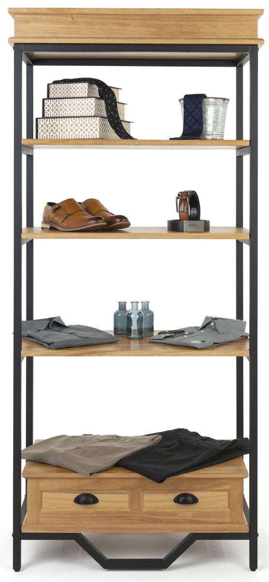 French Industrial Bookshelf Etagere, French Industrial Shelving