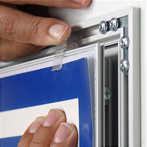 Signware Blue Felt Premium Lockable Poster Case Outdoor Display Frame 8 Sizes A2