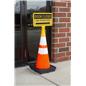 Custom traffic cone sign topper 