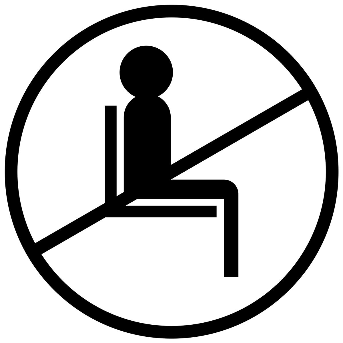White do not use seating sticker with removable self-adhesive backing
