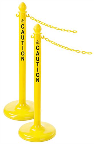 Social distance stanchion bundle with plastic stanchions with chains 