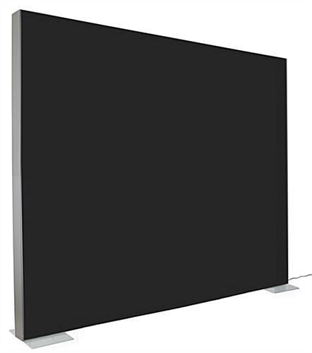 SEG stretch fabric lightbox wall with blackout material on back