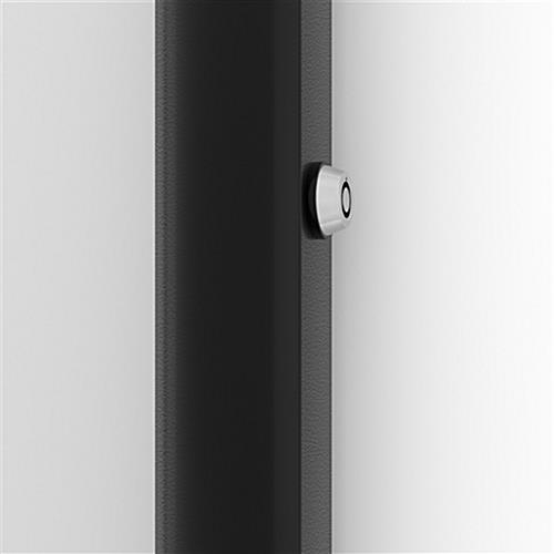 Black poster hanger with plunger lock