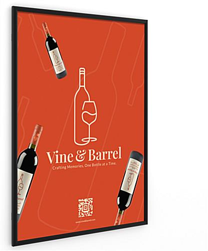 Black poster hanger fits 36 x 48  graphics