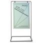Minimalist sign stand with 34 inch wide base