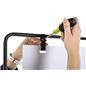 Minimalist sign stand with flat head screw hanging mechanism 