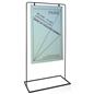 Minimalist sign stand with 28 inch by 48 inch single sided graphic