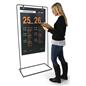 Minimal hanging signage stand with 68.5 inch height