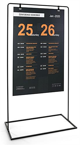 Minimal hanging signage stand with high quality UV printing