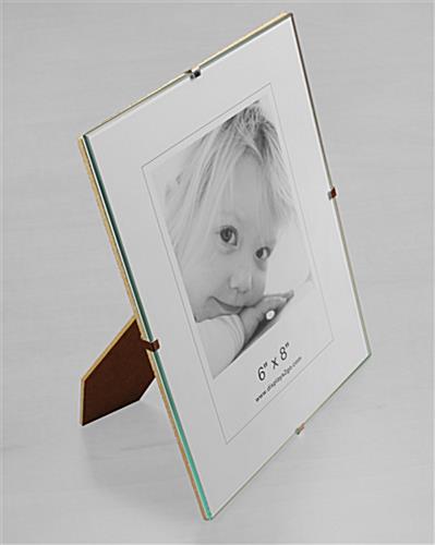 Glass Clip Photo Frame is Frameless With A Glass Panel