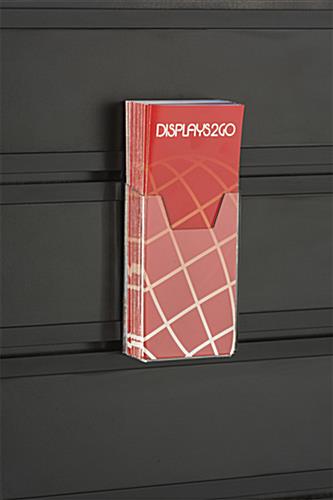 Slatwall Lobby Display with Leaflet Holders Made of Acrylic