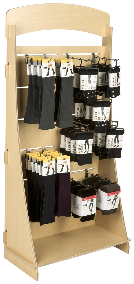 Freestanding Slatwall Display with 10” Chrome Hooks