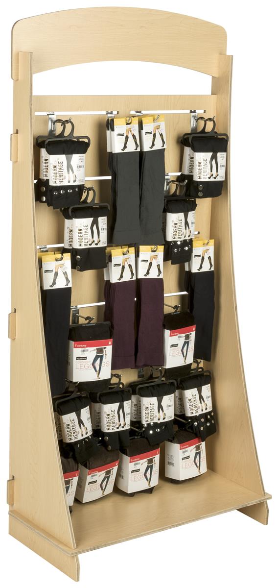 Freestanding Slatwall Display with 4” Chrome Hooks