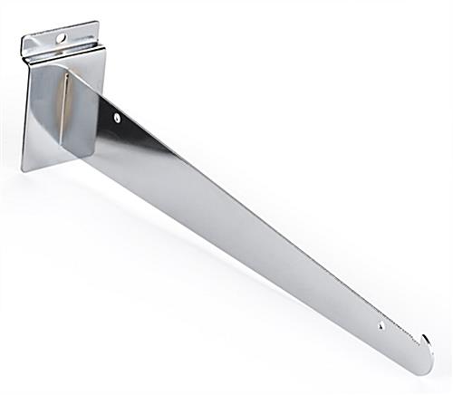 Shelf slatwall 12" chrome knife bracket 