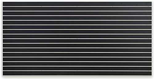 Unpropped Large Black Slat Board Display Panel