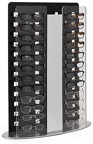 Retail eyeglass frame display with 24 frame capacity
