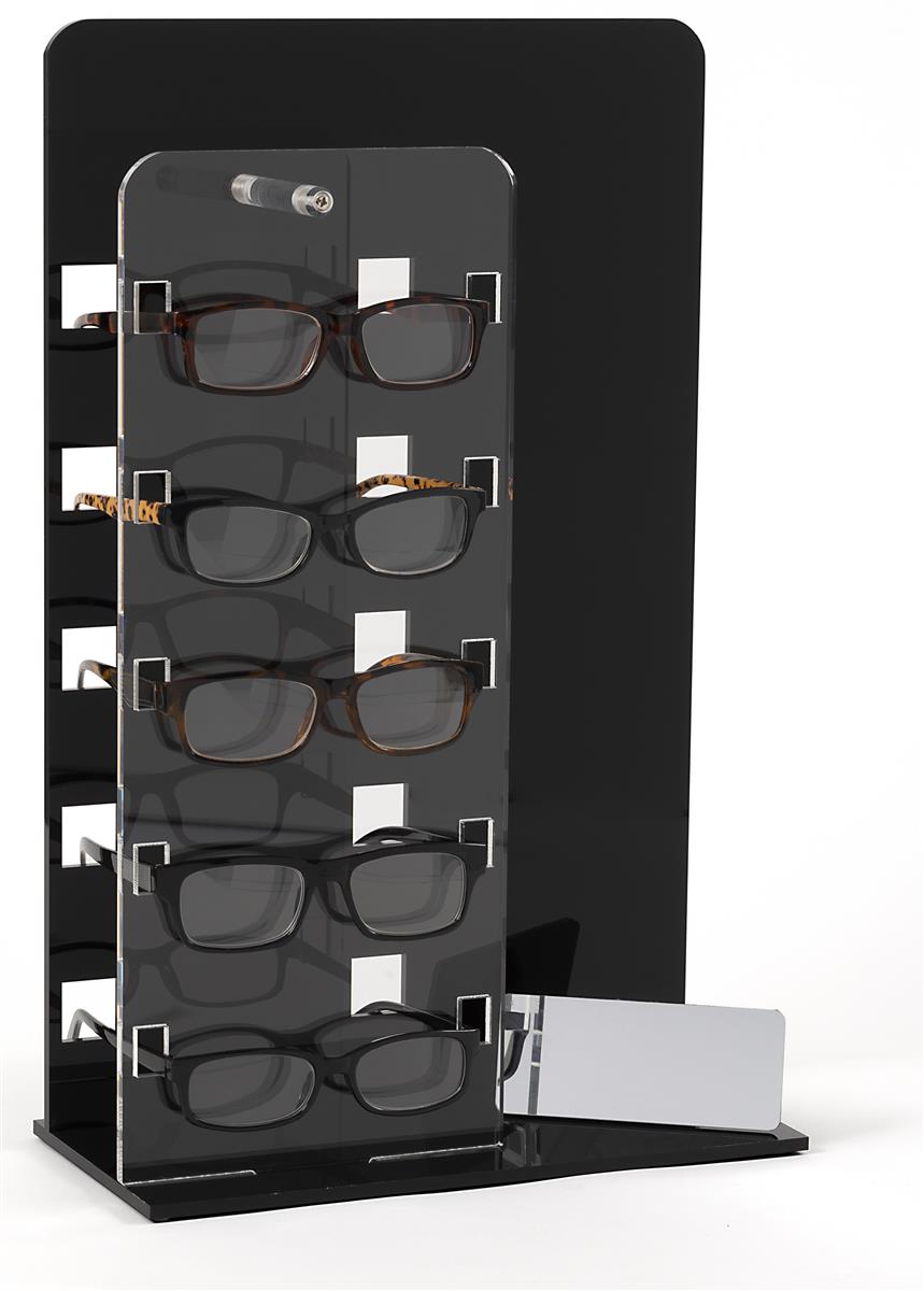 Sunglasses Frame Shelf Showcase Sale Show for 6 Pairs Eyeglasses Sunglasses Use Transparent Vending Display Rack